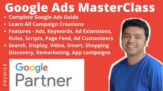 Google Ads MasterClass 2024 - All Campaign Creations + Google AI Tool - Course Image